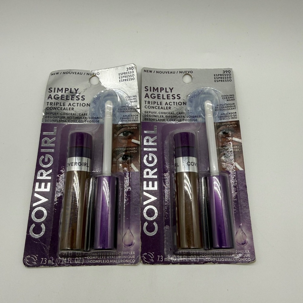 Covergirl Simply Ageless Triple Action Concealer Espresso 390 Set Of 2 Espresso‎
